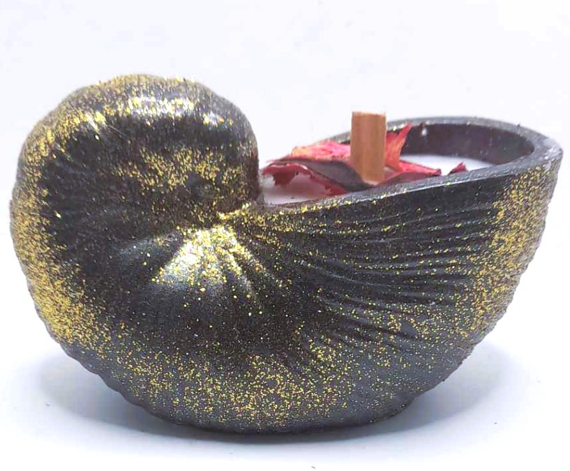 Κοχύλι Κασπώ Με Κερί Σε Πιατάκι Μπομπονιέρα Θάλασσα-Καλοκαίρι τιμή 2.40€
