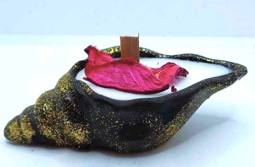 Κοχύλι Κεραμικό με κερί χειροποίητο Μπομπονιέρα Βάπτισης-Γάμου Οικονομική Τιμή 1.95€