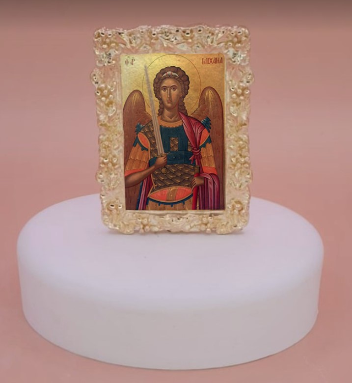 αρχάγγελος μιχαήλ εικόνα Κορνίζα Σε Βότσαλο Μπομπονιέρα τιμή 2.60€