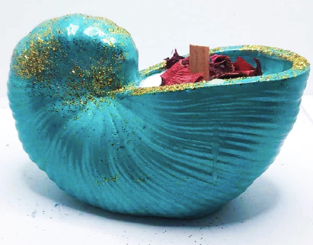 Κοχύλι Με Κερί Μπομπονιέρα Θάλασσα-Καλοκαίρι Τιμή 2.40€