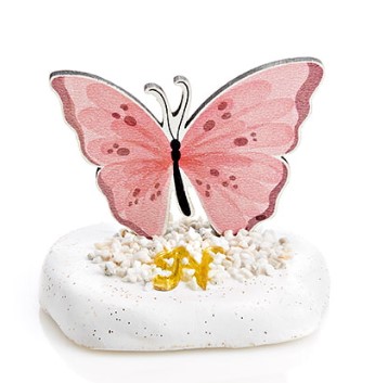 πεταλούδα σε βότσαλο μπομπονιέρα βάπτισης κορίτσι τιμή 1.85€