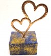 μπομπονιέρα γάμου πέτρα βότσαλο με καρδιά διπλή τιμή 1.80€