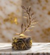 μπομπονιέρα πέτρα λουλούδι με κλαδί ελιάς τιμή 2.40€