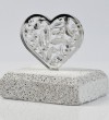 Plexiglass καρδιά ασημί σε μάρμαρο 7X7CM Μπομπονιέρα Βάπτισης-Γάμου Νεο Σχέδιο 2023 Τιμή 1.60€