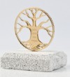 Plexiglass Δέντρο της Ζωής χρυσό σε μάρμαρο 8X8CM Μπομπονιέρα Βάπτισης-Γάμου Νεο Σχέδιο 2023 Τιμή 1.60€