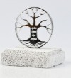 Plexiglass Δέντρο της Ζωής μαύρο σε μάρμαρο 8X8CM Μπομπονιέρα Βάπτισης-Γάμου Νεο Σχέδιο 2023 Τιμή 1.60€