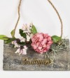 Κρεμαστό Ξύλινο καδράκι με λουλούδια και plexiglass καλημέρα 15Χ20CM Μπομπονιέρα Βάπτισης-Γάμου Τιμή 1.75€