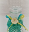 μπουκαλάκι γυάλινο με αρωματικά άλατα μπάνιου στολισμένο με λουλουδάκι μπομπονιέρα βάπτισης τιμή 1.69€