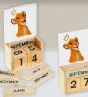 ημερολόγιο ξύλινο μπομπονιέρα βάπτισης με θέμα ζωάκι της ζούγκλας λιοντάρι τιμή 1.90€