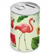 Μεταλλική Κονσέρβα-Κουμπαράς Flamingo Μπομπονιερα Βαπτισης τιμή 1.45€