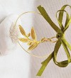 Ελιά Φύλλο Σε Κύκλο Βότσαλο Μπομπονιέρα Γάμου τιμή 1.89€